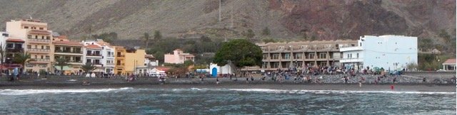 Musiker und Artisten am Strand von Valle Gran Rey auf La Gomera