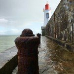 Die Backbordseite der Hafeneinfahrt
