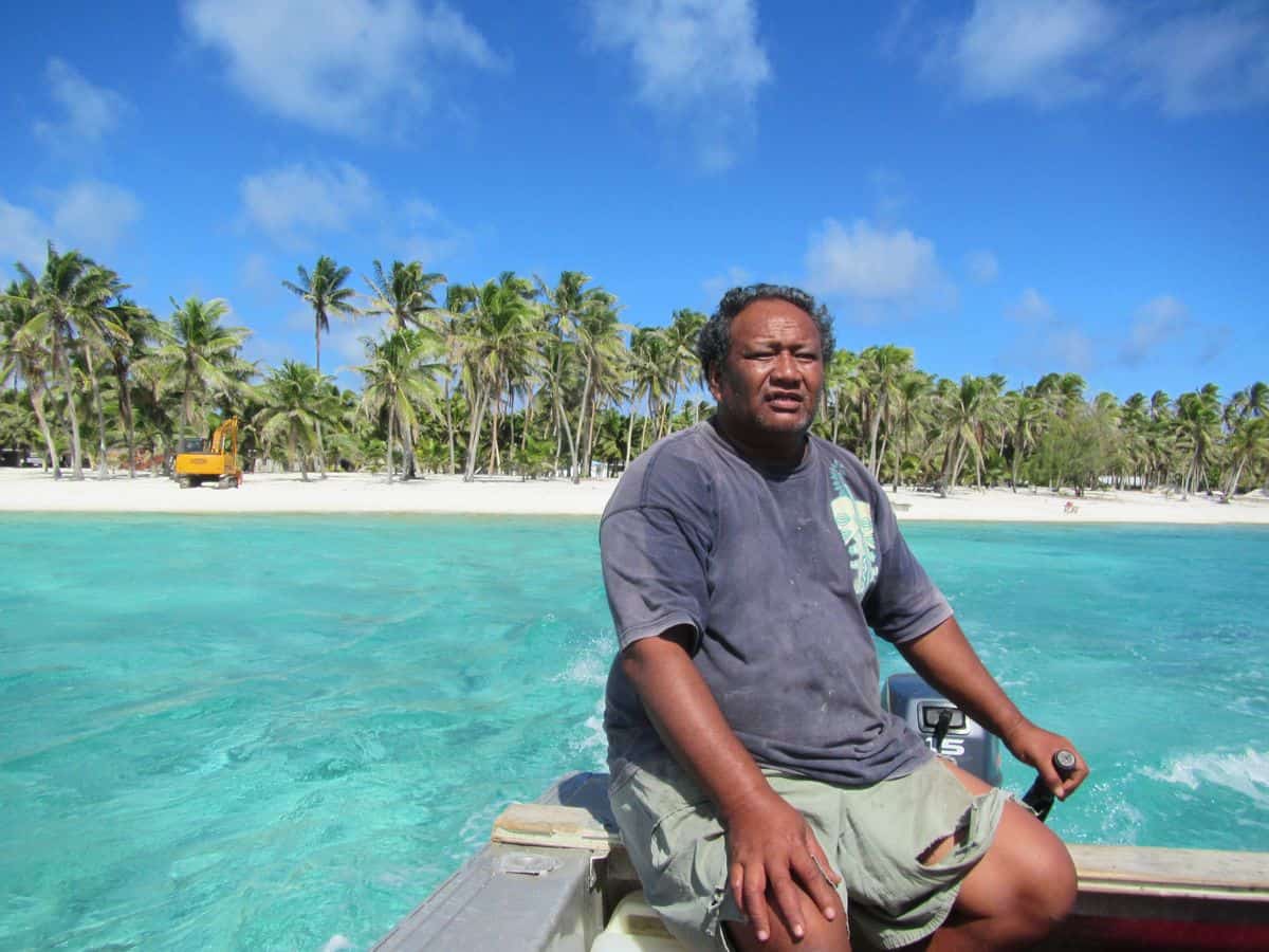 Fischer Bob Marsters - Vater von 5 Kindern - gluecklich auf Palmerston - Cook Islands