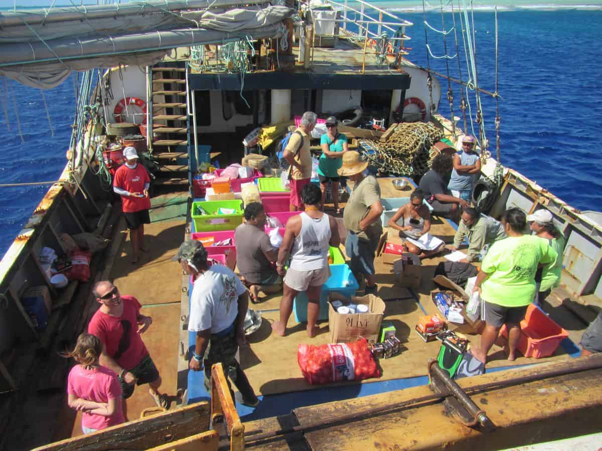 Markt auf Versorgungsschiff